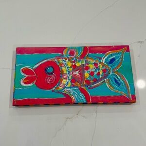 NWT Colorful Fish Canvas Wall Art Decor